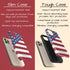 Diagonal American Flag Custom Name iPhone Case